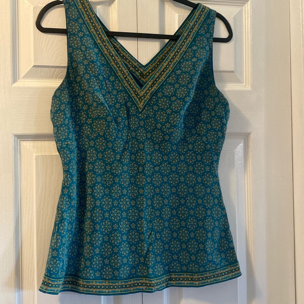 Alfani silk top . Size 10. Blue with lining